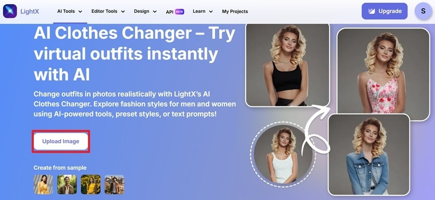 insert image on lightx